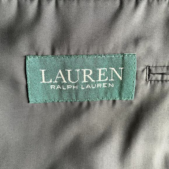 Lauren Ralph Lauren Black Wool 44R Blazer Suit Jacket Sport Coat Pewter Buttons - Picture 8 of 16